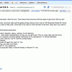 Screenshot of rapportive.com in my gmail for prospecting
