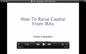 Self directed IRA webinar